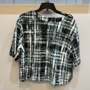 ASOS | Curve Abstract Cropped Blouse